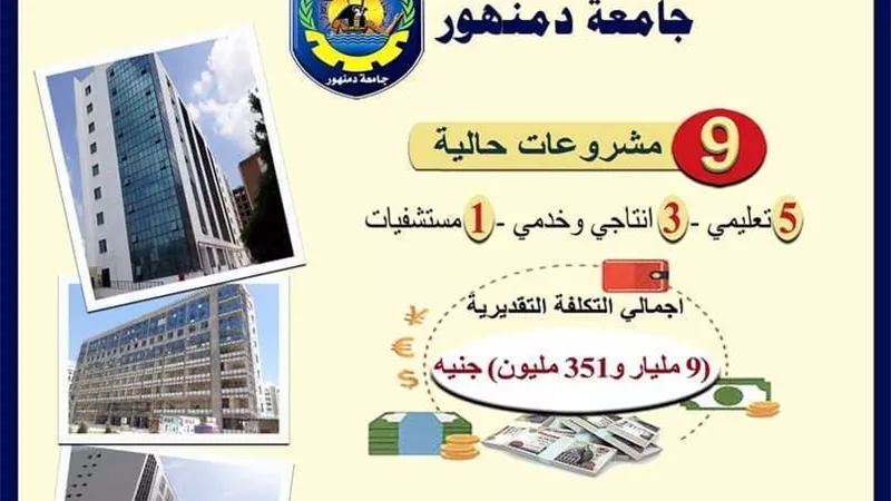 وزير التعليم العالي يستعرض تقريرًا ميدانيًا حول مشروعات جامعة دمنهور