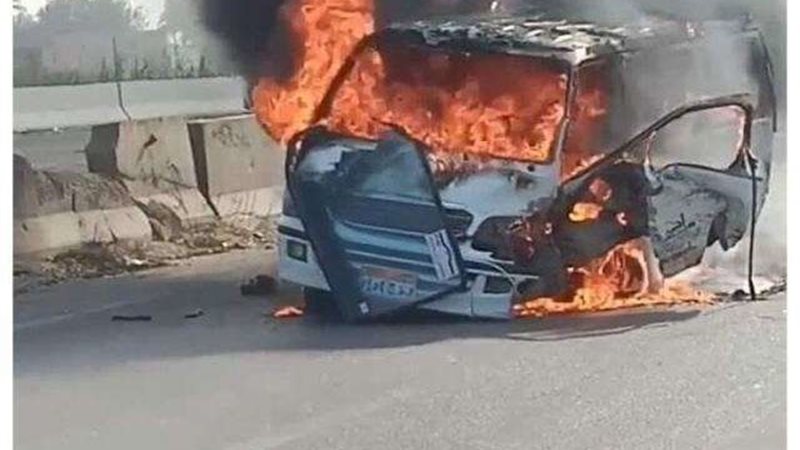 احتراق ميكروباص