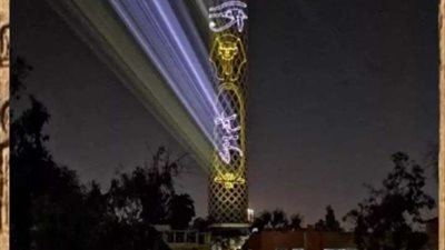 في شكل مبهر.. برج القاهرة يرسل التحية لملوك وملكات مصر