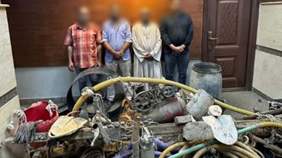 ضبط 4 أشخاص لقيامهم بالتنقيب عن الآثار داخل مخزن بمصر القديمة