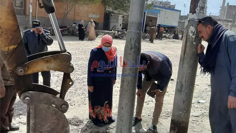 التجهيزات النهائية لرصف شارع سعد زغلول بأشمون