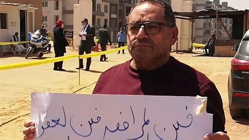 وقفة احتجاجية لملاك مشروع إسكان جامعه القاهره بسبب زيادة أسعار الوحدات