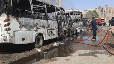 السيطرة على حريق بجراج للسيارات الخردة في شبرا الخيمة