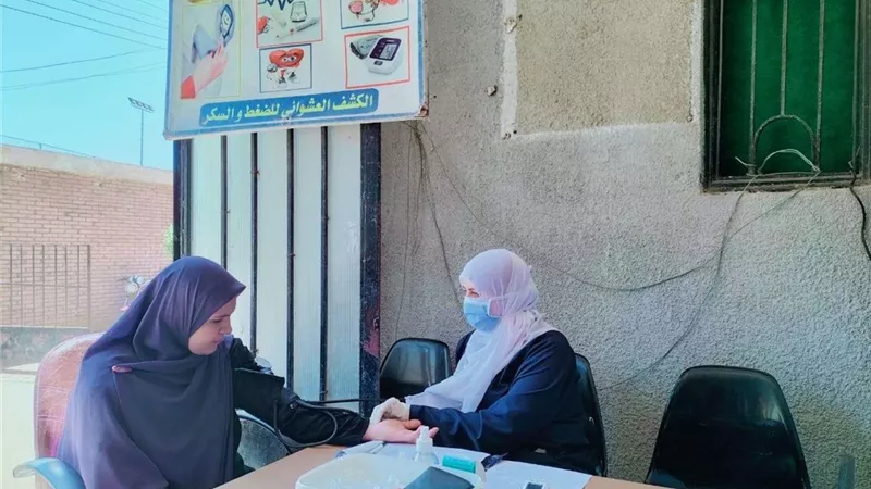 الكشف المجانى على 1563 مواطن في قافلة بالمنوفية