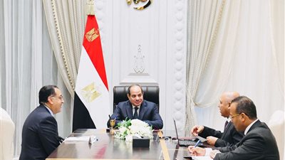 السيسي يجتمع برئيس مجلس الوزراء ووزيري الكهرباء والبترول