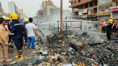 اندلاع حريق في كابينة غاز بشبرا الخيمة