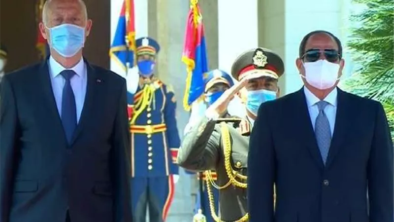 الرئيس السيسي يجري  اتصالاً هاتفياً مع الرئيس التونسي قيس سعيد
