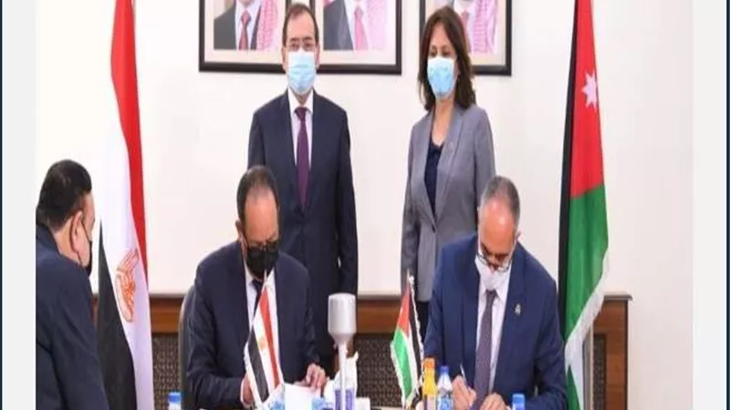 مصر توقع ملحقا مع الأدرن لتوريد الغاز الطبيعي