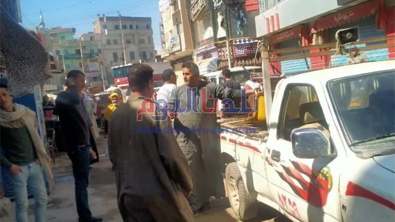 إزالة 498 إشغال طريق بمركز دمنهور بالبحيرة