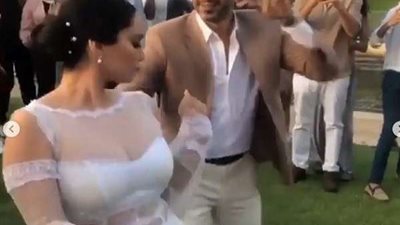 بالفيديو.. رقص محمد فراج وبسنت شوقي بحفل زفافهم (فيديو)