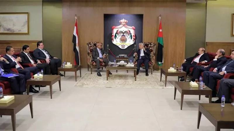 رئيس مجلس الشيوخ يلتقي نظيره الأردني بعمان