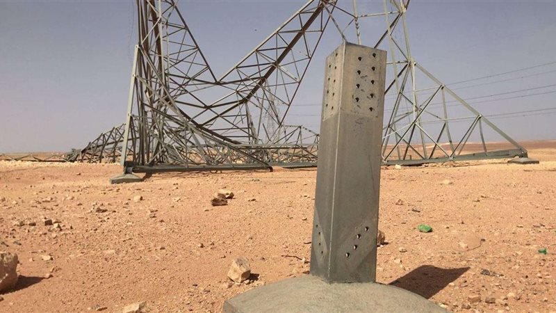 سقوط برج ضغط عالي