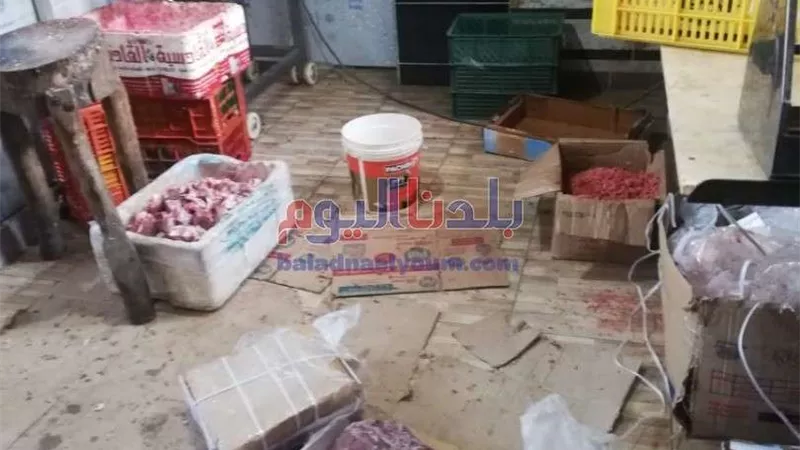 ضبط 65 كيلو لحوم وكبدة مجمدة منتهية الصلاحية بالغربية