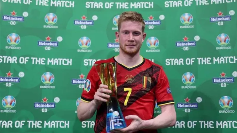 دي بروين رجل مباراة منتخب بلجيكا وفنلندا في يورو 2020
