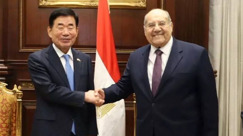 رئيس مجلس الشيوخ يرحب بالوفد الكوري الجنوبي ويؤكد على دعم وتطوير العلاقات مع البرلمان الكوري