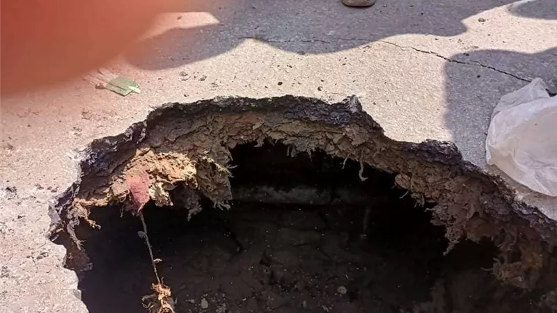هبوط أرضي شرق الإسكندرية