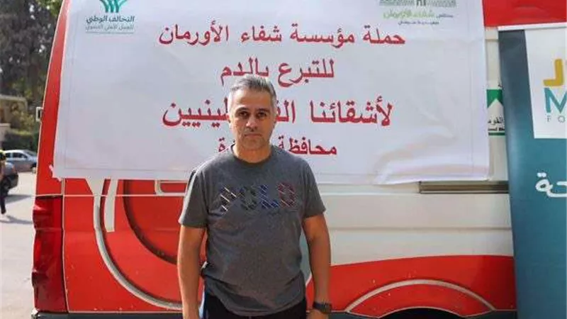 النائب أحمد فتحي يشارك فى حملة التبرع بالدم دعماً للشعب الفلسطيني الشقيق