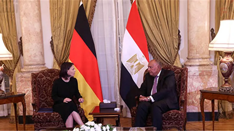 وزير الخارجية المصري يلتقي نظيره الألماني لمناقشة تطورات الأوضاع في غزة