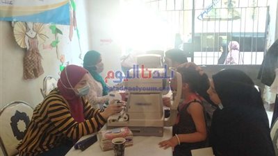 الكشف علي 1283 مريضا في القافلة الطبية بقرية كفر ميت العبسي بالمنوفية