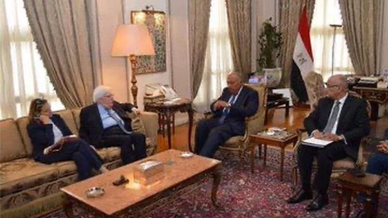 وزير الخارجية يستقبل وكيل الأمين العام للأمم المتحدة للشئون الإنسانية