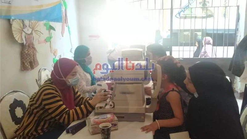 الكشف علي 1283 مريضا في القافلة الطبية بقرية كفر ميت العبسي بالمنوفية