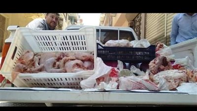 ضبط 10 طنان لحمة وكبدة مجمدة غير صالحة للاستخدام الآدمي بالقليوبية