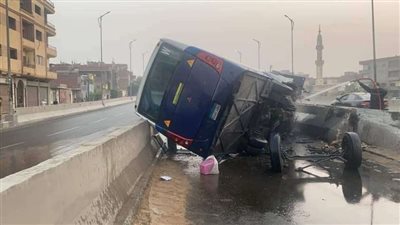 ننشر أسماء مصابي حادث انقلاب أتوبيس مدارسي بالدقهلية