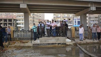 محافظ الجيزة يتفقد اعمال اصلاح كسر بخط مياه