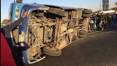 انقلاب أتوبيس المدرسة الإنجيلية بالقاهرة في ميت غمر