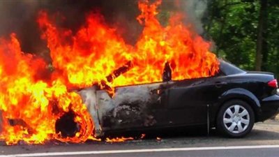 مصرع وإصابة 4 أشخاص في حادث تفحم سيارة بالمنيا