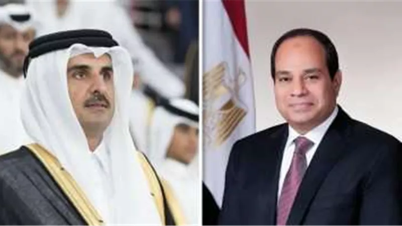 الرئيس السيسي وأمير قطر يتفقان على مواصلة تفعيل أطر التعاون بين البلدين