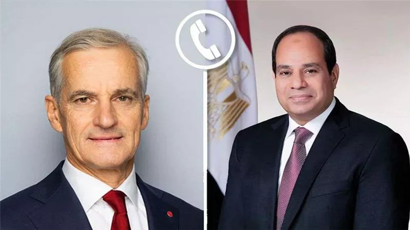السيسي يتلقى اتصالا من رئيس وزراء النرويج لبحث تطورات الأوضاع في غزة