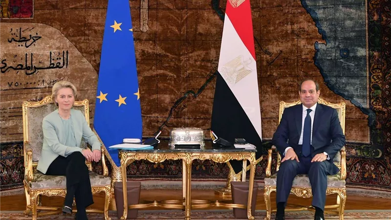 الرئيس السيسي يستقبل رئيسة مفوضية الاتحاد الأوروبي