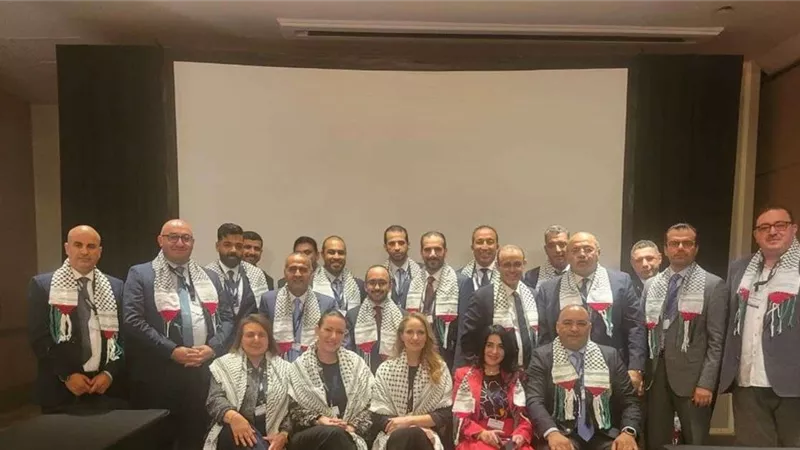 بحضور المهندس هشام حطب المجموعة السابعة للفروسية تدعم غزة في اجتماعها بالمكسيك