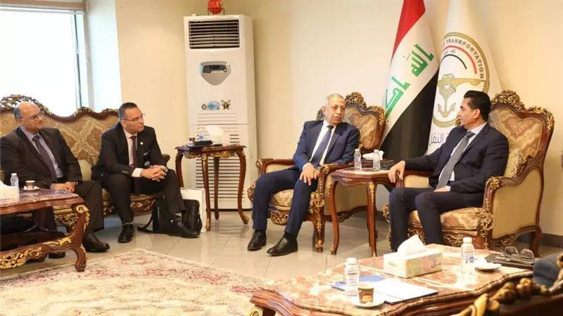 وزير النقل العراقي يستقبل رئيس الأكاديمية العربية لبحث التعاون المشترك