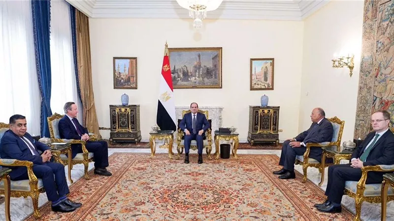 الرئيس السيسي يتسلم خطابًا من رئيس الوزراء البريطاني للتهنئة بإعادة انتخابه
