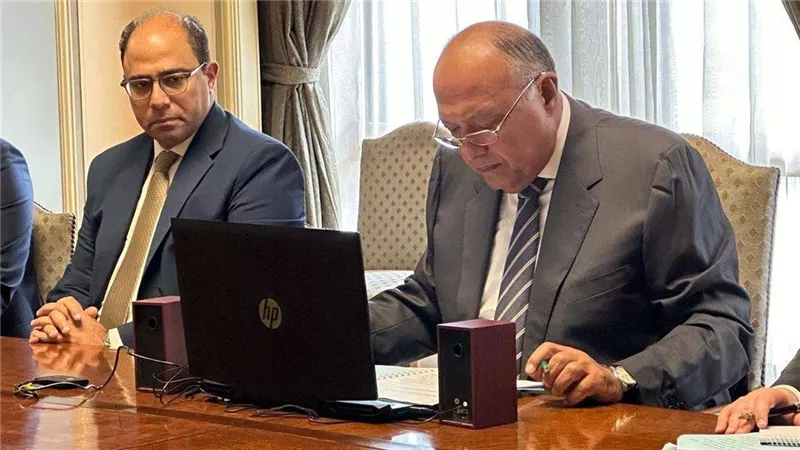 سامح شكري يستقبل نظيره السعودي للتباحث حول الوضع في غزة