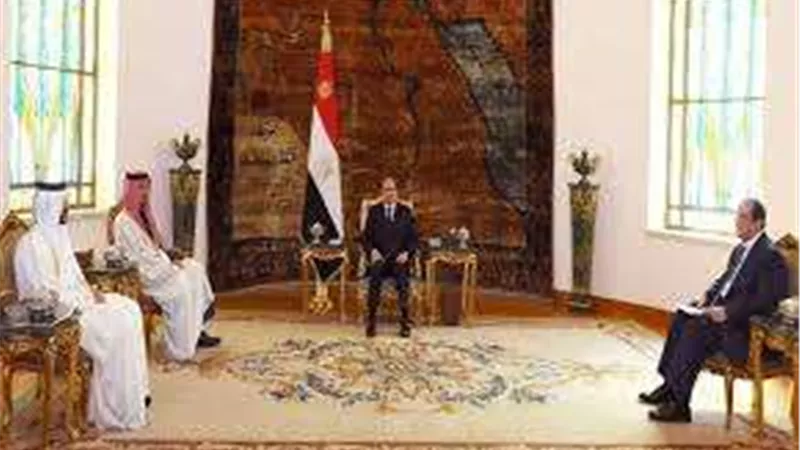 السيسي يستعرض جهود وقف إطلاق النار في غزة مع رئيس وزراء قطر