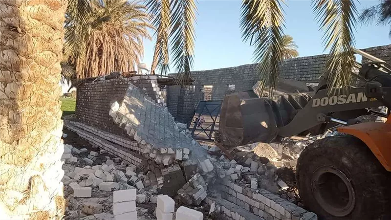 حملة مكبرة لإزالة التعديات علي الأراض الزراعية بالمنيا