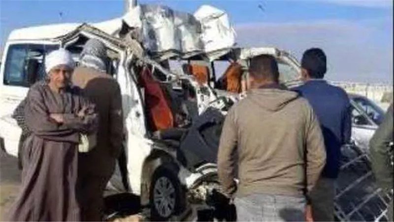 إصابة 11 شخصًا فى حادث سير بالمنيا