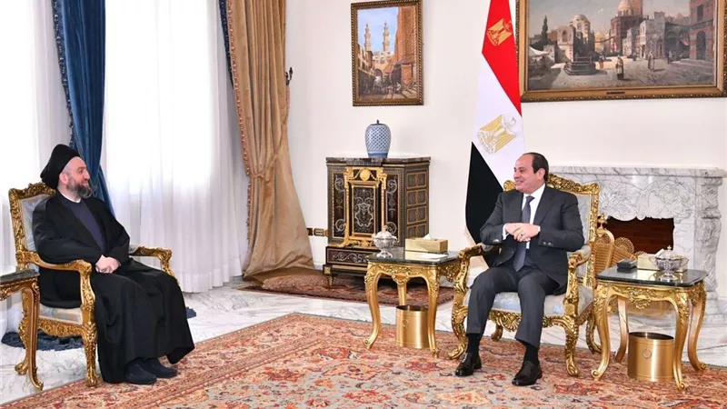 الرئيس السيسي يستقبل رئيس تيار الحكمة الوطني العراقي