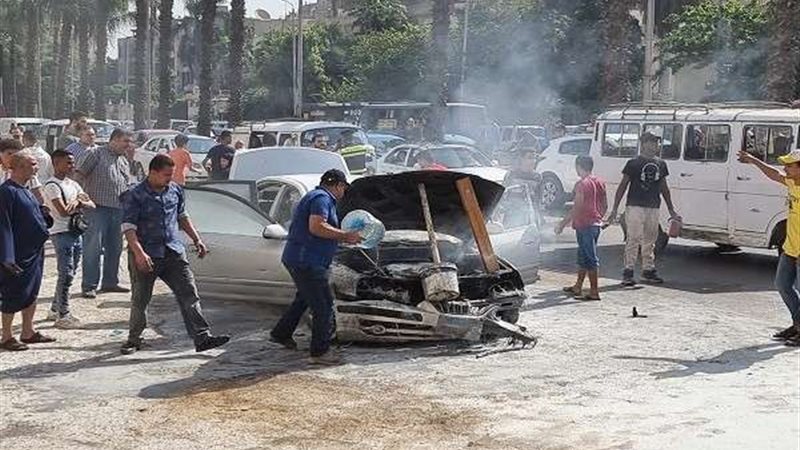 حريق سيارة 