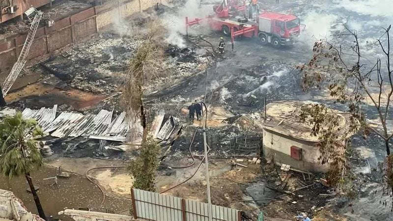 بينهم 3 أمناء شرطة..  إصابة 14 شخصًا في حريق استوديو الأهرام بالعمرانية