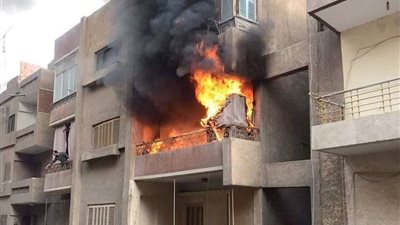 إصابة شخصًا في حريق شقة سكنية ببولاق الدكرور