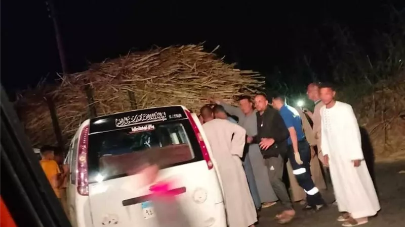 بالأسماء.. مصرع مسن وإصابة نجليه وحفيده في حادث تصادم بقنا