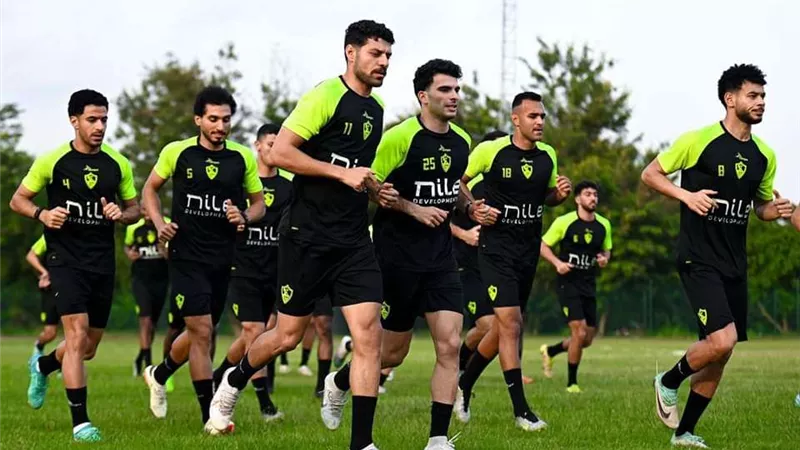 فقرة بدنية قوية للاعبي الزمالك استعدادًا لمواجهة دريمز الغاني