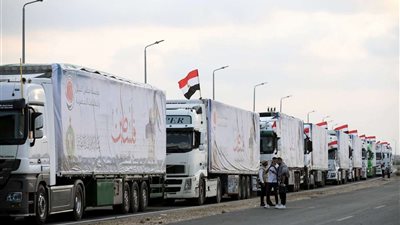 مصدر أمني: مصر تُدخل 950 شاحنة مساعدات إنسانية إلى غزة