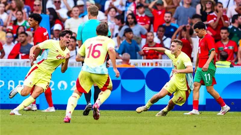 منتخب إسبانيا الأولمبي يفوز على المغرب ويتأهل لنهائي أولمبياد باريس 2024