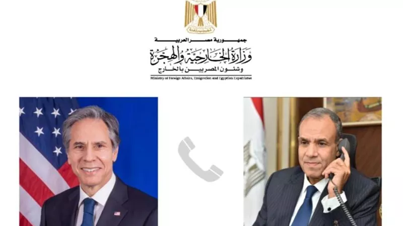 وزير الخارجية يبحث مع نظيره الأمريكي جهود خفض التصعيد في المنطقة