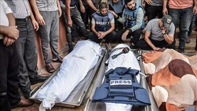 إعلام فلسطيني: استشهاد 180 صحفيا من العدوان الإسرائيلي على غزة